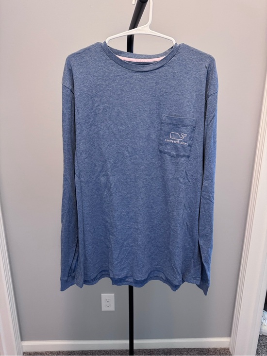 Vineyard Vines Other - Vineyard Vines Heather Blue Long-Sleeve Pocket Tee
